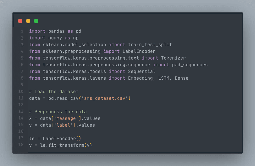 Neural Network SMS Text Classifier